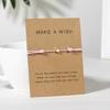 Collar de Tarjeta de Papel de Moda Europea y Americana Nuevo Pulsera Trenzada Ajustable de Estrella de Cinco Puntas Joyería Personalizada para Mujer Venta al por Mayor