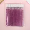 Pincel de Lábios Haste de Cristal Pincel de Batom Portátil Pincel de Gloss para Lábios Cotonete para Esmalte Labial Cotonete para Aplicação de Cílios Postiços Bastão de Limpeza de Mousse