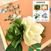Flores de Papel Verde para Jardín de Infancia, Mariposas, Flores de Loto, Hojas de Loto Tema Pizarra Decoración de Pared Pegatinas, Materiales de Decoración Ambiental