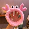 K-Style de Celebridade da Internet Tiara de Chifres de Olhos Grandes Animal Desenho Animado Tiara Máscara para Lavar o Rosto Acessórios de Cabelo Femininos Atacado