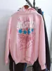 Sudadera con capucha para hombre de algodón puro con forro polar y estampado de telaraña Sp5Der