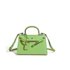Mini Bolsa Kelly em Amarelo Frango Couro Genuíno para Mulheres, Bolsa Versátil com um Novo Toque de Luxo, Bolsa de Mão, Ombro e Transversal, Atacado do Fabricante