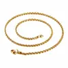 Llavero de Acero Inoxidable Color Transfronterizo Cadena Retorcida de Acero de Titanio Collar de Acero Inoxidable para Hombre Joyería Hip Hop Europea y Americana Regalo