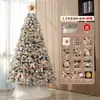 2026 Nuevo Set de Árbol de Navidad Flocado Decoraciones Decoración Interior de Hotel Navideño Adornos de Muñeco para Árbol de Navidad