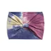 Diadema Tie-Dye Versión Amplia Europea y Americana de 18 cm de Ancho, Diadema Deportiva de Yoga Color Arcoíris, Diadema Elástica Absorbente de Sudor para Mujer