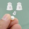 Tampão de ouvido silicone transparente antiderrapante plug de brinco cabeça de bala plug de brinco de pino plástico tampa anti-queda plug traseiro parte de trás do ouvido macia fivela de brinco de ouvido