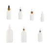 Botella de porcelana blanca de 35 g para aceites esenciales de alta apariencia en stock, botella dispensadora de sérum a prueba de luz con gotero de punta de goma, botella cosmética portátil