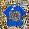 Shanhaijing Americano Edição Dourada Tungtungsahur Irmão Tongtong Stickman Camiseta de Manga Curta para Meninos Roupas Casuais