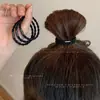 Diadema elástica negra para mujer, no estrangula el cabello, no deja marcas, alta elasticidad, duradera, adecuada para coletas altas, scrunchie