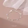 Pulsera de Plata de Ley S925 Zirconia Súper Brillante para Mujer Lujo Accesible Versátil Pequeña Fresca Simple Elegante Tobillera Elegante de Zirconia Venta al por Mayor