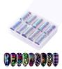 Conjunto de papel de transferência de papel para Nail Art Star Adesivo colorido para Nail Art a laser Adesivo para Nail Art Adesivo para Nail Art com logotipo de marca grande