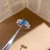 Anel Oval com Zircônia Banhado a Ouro 18k Real Nicho de Moda de Alta Qualidade Simples Exquisito Versátil Joia de Mão