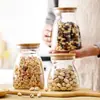 Frasco de Vidrio Vidrio de Borosilicato Alto Sellado Almacenamiento de Grano Grueso Frasco de Pericarpio Frasco de Almacenamiento Frasco de Vidrio para Té
