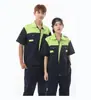 Ropa de Protección Laboral de Manga Corta de Verano, Ropa de Trabajo Delgada y Transpirable, Ropa Resistente al Desgaste para Reparación de Automóviles, Ropa de Fábrica, Ropa de Trabajo para Taller de Poliéster y Algodón al por Mayor