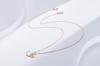 Collar de Cadena Cruzada Ginkgo Color Oro Rosa, Collar de Plata con Concha Local de Nicho, Cadena para Clavícula de Estrella para Mujer, Estilo Moderno y Único