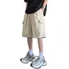 Nuevos pantalones cortos de trabajo multibolsillos de verano para hombre, pantalones casuales deportivos rectos holgados de longitud media, pantalones de montar de talla grande