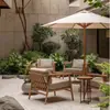 Diseño de Jardín Patio Exterior Oficina de Ventas Sofá de Exhibición Combinación de Aleación de Aluminio Acero Inoxidable Sofá Impermeable y a Prueba de Sol