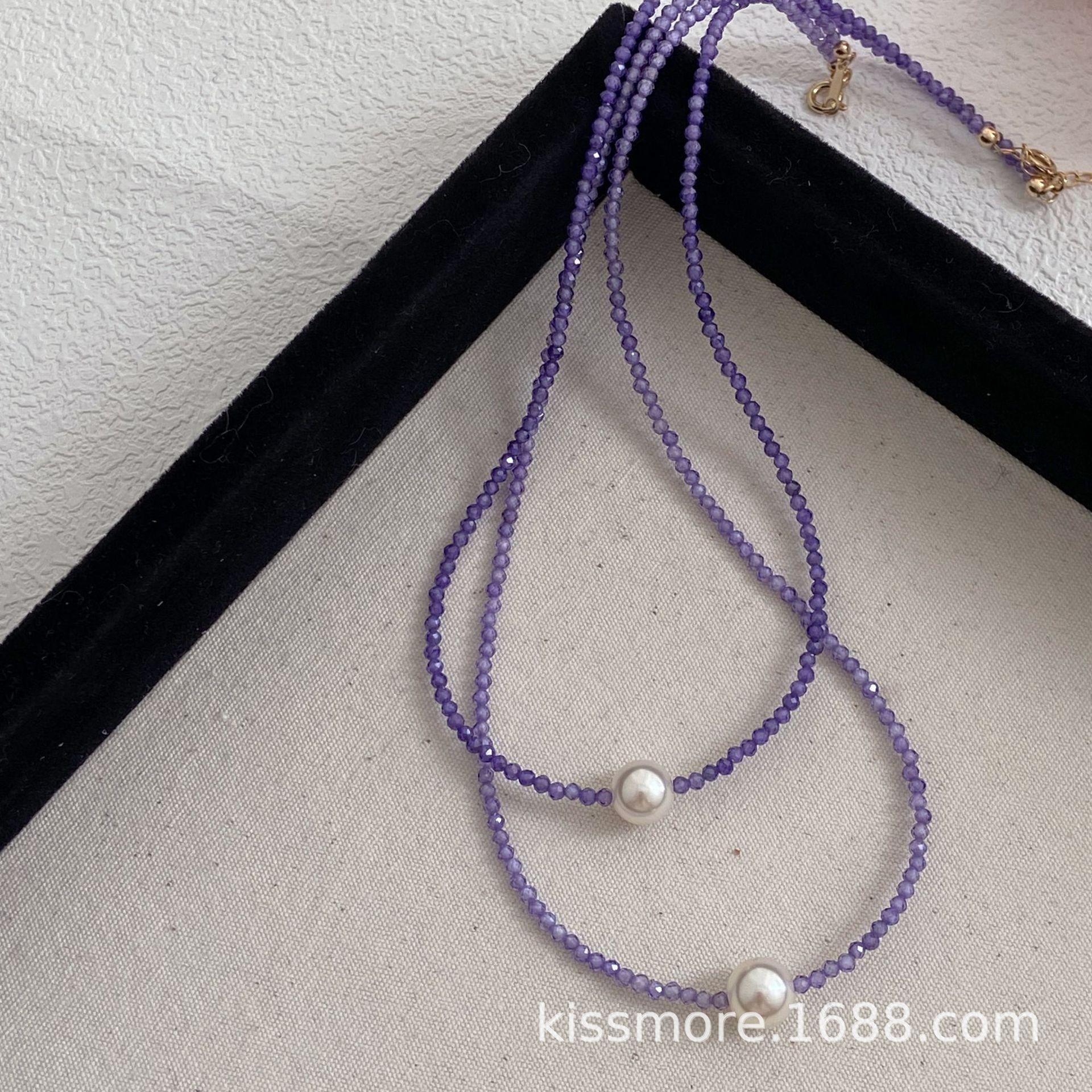 紫色锆石施家珍珠项链(韩版)20.png