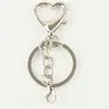 Broche de resorte en forma de corazón con cadena, llavero con cierre de corazón, accesorios de llavero con forma especial para bolsas de juguetes y equipaje