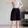 2026 Shorts de Trabajo Estilo Nuevo para Mujer, Verano Delgados de Cintura Alta Casual de Pierna Ancha de Cinco Puntos, Secado Rápido Estilo Americano Deportivos