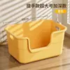 Caja de Arena para Gatos Extra Grande Antisalpicaduras Inodoro para Gatos a Prueba de Olores Caja de Arena para Gatos Enorme Arenero Abierto Compañero de Arena para Gatos
