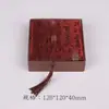 Caja de regalo vacía para cuentas de incienso, pulsera de madera con borla de tela, joyería, rosario, caja de regalo para tarjetas de regalo