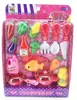 Vipshop Super Explosiones Juego Infantil Pastel Vajilla Mesa de Postres Hamburguesa Papas Fritas Joyería Set de Juguetes