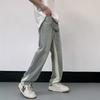 Calça Jeans Harajuku com Zíper Tendência Nova Japonesa Masculina e Feminina Simples Lavagem Escura Calça de Pernas Largas Calça Artística Relaxada