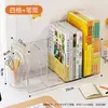 Divisória de Estante de Acrílico Suporte para Livros Rack de Armazenamento Transparente para Mesa Rack de Armazenamento de Arquivos Rack de Armazenamento para Mesa de Estudo