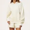 Conjunto de sudadera de estilo europeo y americano para otoño/invierno para mujer, casual y de corte holgado, diseño deportivo, cárdigan con cremallera, grueso y cálido, conjunto de dos piezas