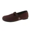Zapatos de Velcro Blancos con Grulla de Almohada para Mujer 2026 Primavera Nuevos Retro Suela Plana Suela Suave Zapatos de Abuela Boca Baja Mary Janes