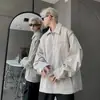 2026 Chaqueta de Cuero para Hombre de Alta Calidad PU Personalizada Moda Urbana de Calle Estilo Hong Kong Holgada y Elegante