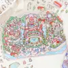 Pegatinas Grandes de Paisaje en Miniatura de Papel: Pegatinas 3D de Cuento de Hadas Galáctico para Diarios Infantiles, Divertido Libro Silencioso