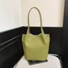 Bolso de mano grande para mujer con textura tejida, bolso de hombro moderno, nuevo bolso tipo cubo liso de verano para el trabajo