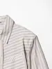 Camisa de Popelina Rayada con Hombros Acolchados, Ajuste Delgado, Estilo Casual Coreano, Nueva Colección Primavera 2026, Venta Caliente Exclusiva Transfronteriza