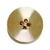Botones Metálicos Planos Dorados de Cuatro Agujeros para Abrigos Largos, Chaquetas, Botones Decorativos para Trajes y Camisas, Redondos, en Stock