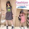 Camiseta sin mangas para niña Falda Estilo Coreano Moda Tops para Niña Verano Niñas Holgado Casual Delgado Falda de Verano