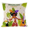 Novas Almofadas Decorativas Série Carnaval Capas de Almofada para Sofá de Casa Pelúcia de Veludo Linho Série Quente Transfronteiriça Atacado