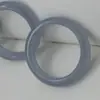 Colgante de Anillo de Resina Geométrica en Capas Imitación Jade con Borlas Materiales para Joyería DIY