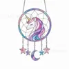 Apanhador de Sonhos DIY Transfronteiriço Pintado à Mão em Acrílico Ornamento Pendurado Educacional Infantil para Colorir Janela Pegador de Sol Pingente Decorativo