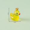 Tridimensional diy decoração acessórios luminosos Coroa pequena boneca de pato amarelo decoração carro desktop pequenos ornamentos atacado