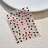 Yitu Alivio Hormigas Gato Negro Dibujos Animados Arte de Uñas Pegatina Corazón de Dibujos Animados Lindo Estilo Dulce Pegatina Decorativa Yt6119