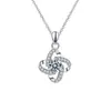 Collar de trébol de cuatro hojas de la suerte de Amazon de venta caliente transfronteriza para mujer, diseño de nicho de lujo ligero, regalo para enviar a la hija, cadena para la clavícula