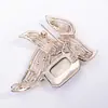 Nuevo Broche de Cristal de Imitación con Forma de Lazo de Alta Gama Exquisito Lujo Diseño de Corsage Pin Exagerado de Nicho Accesorios