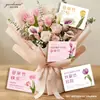 Tarjeta de felicitación creativa para el Día de la Madre, postal de bendición escribible, ilustración de flor de tulipán, tarjeta Feliz Día de la Madre