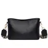 Bolsa de couro das mulheres cinta larga do ombro Crossbody pequeno quadrado baotou camada de couro de vaca saco de ombro de couro macio all-match bolsa feminina bolsa pequena da moda