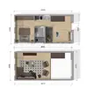 Casa de Madera Triangular de Acero Ligero Sitio de Acampada Casa de Huéspedes Villa Modular de Acero Ligero Espacio Famoso en Internet Cápsula Espacial Casa Prefabricada Móvil Personalización