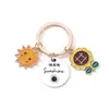 Llavero de Goteo de Aceite de Girasol y Abeja Más Vendido Transfronterizo Etiqueta Grabada de Acero Inoxidable Colgante para Bolsa de Regalo del Día del Maestro