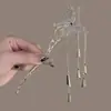 Acessórios de Cabelo Hanfu Estilo Antigo, Grampos de Cabelo Versáteis de Liga Metálica com Franjas Retrô, Enfeites para Coques, Grampos de Cabelo Estilo Chinês Novo para Atacado