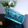 Ladrillo de cristal super blanco ladrillo de cristal pared divisoria sólido transparente mampara de baño color rojo neto cuadrado ladrillo de fusión en caliente